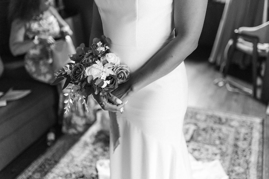 a quiet moment from Morgan and Erin's wedding