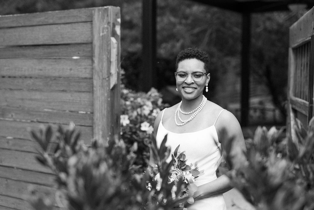 candid moment from Morgan and Erin's wedding day