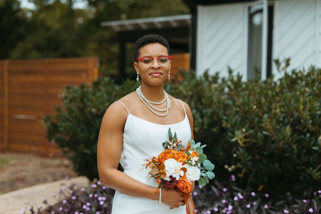 a quiet moment from Morgan and Erin's wedding