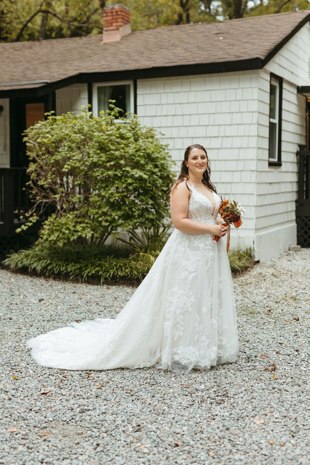 candid moment from Morgan and Erin's wedding day