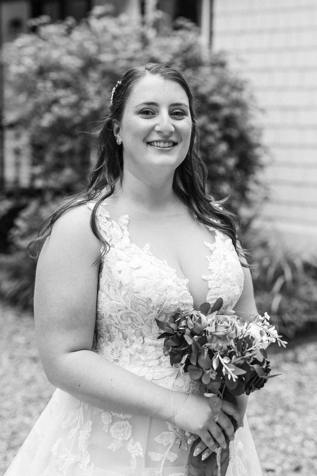 candid moment from Morgan and Erin's wedding day